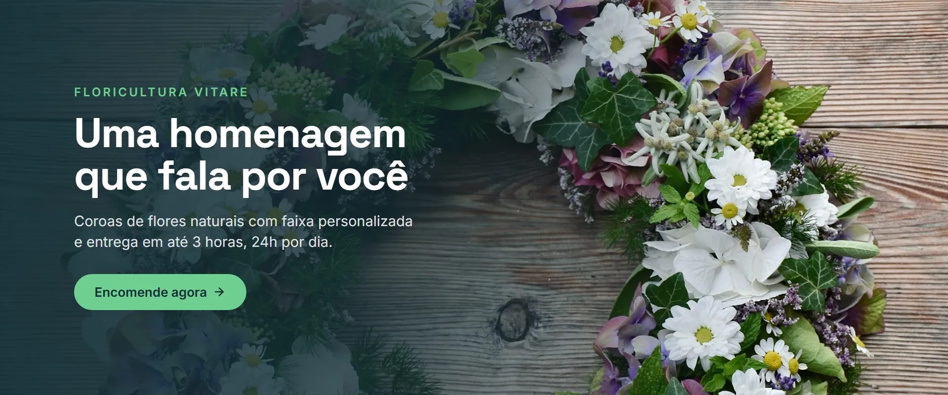 Floricultura Vitare: coroas de flores com entrega em até 3 horas